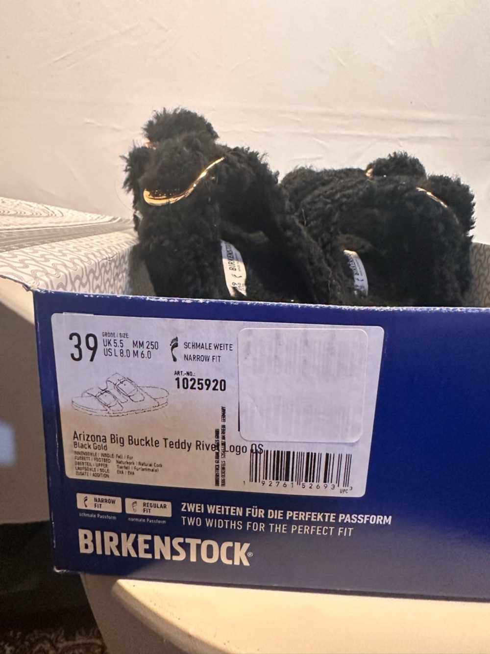 NWT Birkenstock Arizona Big Buckle Teddy Shearling Slip On Sandals - Picture 5 of 7